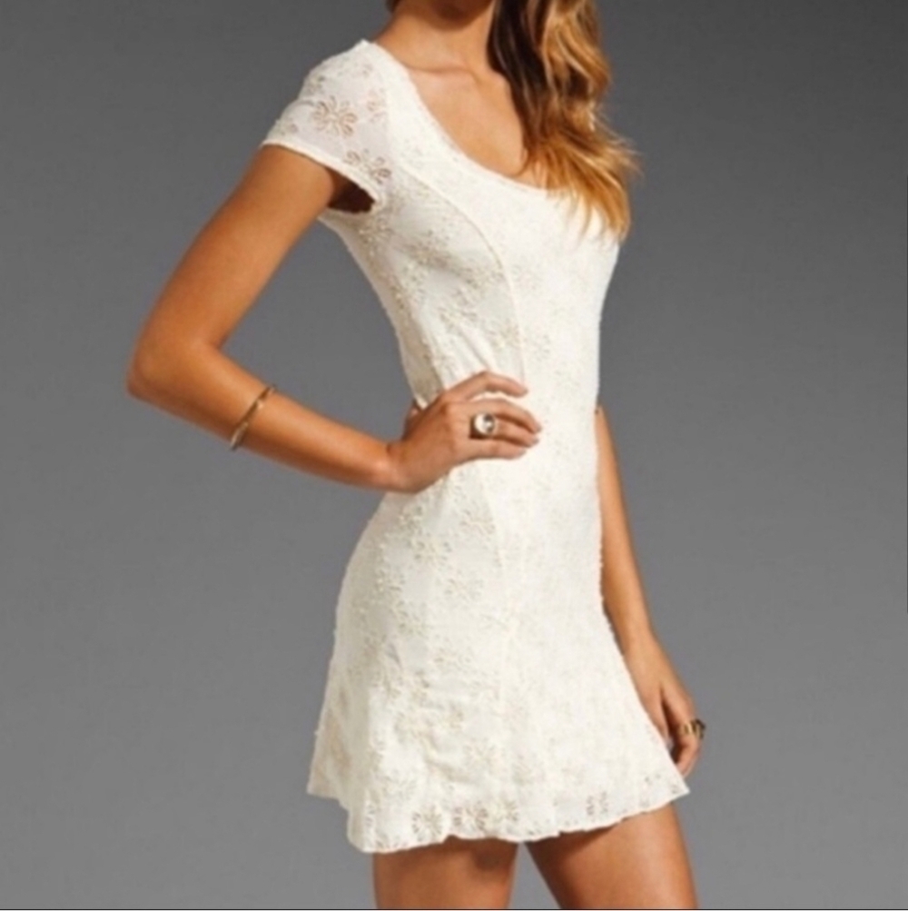 Free People Embroidered Floral Lace Dress - Picture 1 of 13